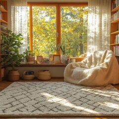 Le coin lecture familial : comment un tapis scandinave peut transformer un espace de convivialité